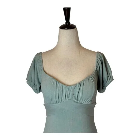angel biba green dress Spring Morning Long Sleeve Tiered Mini Dress Pink main image 0